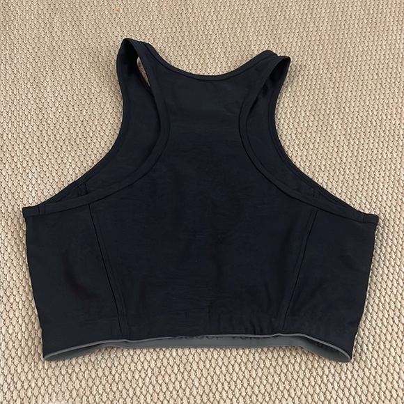 Outdoor Voices Athena Crop Top Black Heather Sports Bra Athletic Medium M - Picture 6 of 7